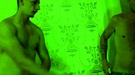 Muscular european bodybuilders pound in bareback orgy!