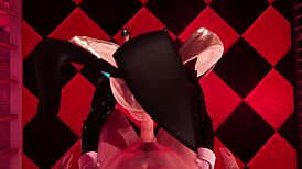 Descriptive The Rabbit Jumps on His Dick in 3D SFM Hentai Cosplay