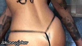 sarah schmitt gives a beautiful blowjob from her skinny brazilian body