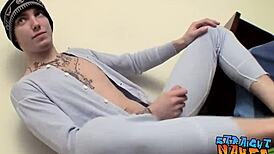 Busty gay man sample of solo spanking and drilling