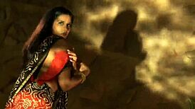 indian beauty reveals herself as a mystery lady in a serene setting