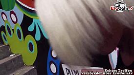 schlanke deutsche blonde milf abgeschleppt für geilen outdoor sex