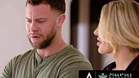 damn! nuru massage turns wild as ella reese's pussy gets slammed