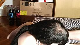 sexy teen goth girl cleans her feet part 2 hd