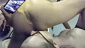 I watch the white milf in satin dress get doggystyled and deepthroated