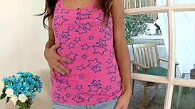 Jasmine Rose gives POV blowjob to huge cock, messy facial.