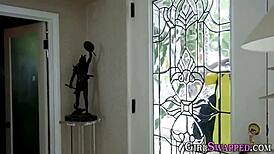 Stepmom Scissors Teen In Outdoor Group