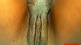 the huge dildo couldn't satisfy her, so she got a facial.