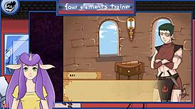 in avatar, the trainer receives blowjob from guard