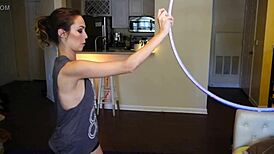 want to see hoop girl's tits shake dancing?