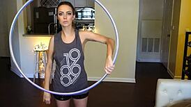 want to see hoop girl's tits shake dancing?