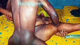 Taking huge dick with bent over joy