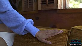 Huge boobs black milf brooklyn wren rips clothes in intense solo striptease for playboy