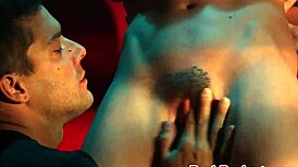 why's this roped squirter getting such rough punishment from maledom?