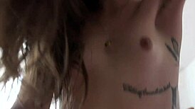 sweet brunette sucks and fucks thick cock