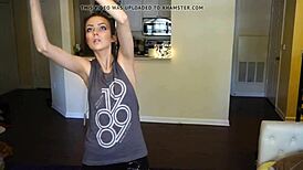 want to see hoop girl's tits shake dancing?