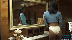 Huge boobs black milf brooklyn wren rips clothes in intense solo striptease for playboy