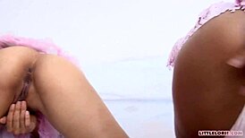 Little Lorie in ballet gets wild with PUSSY LICKING action