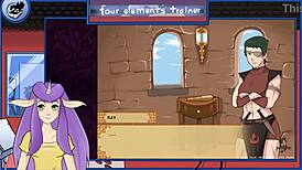 in avatar, the trainer receives blowjob from guard