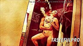 Horny Redhead Kandi Quinn Bent Over in Doggystyle Comic Book Fuck!