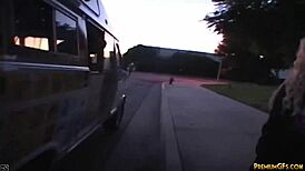 Car sex POV with busty cheerleader licks popsicle then sucks dick### Alternative responses:Busty cheerleader licks popsicle then is eaten out in POV car sex