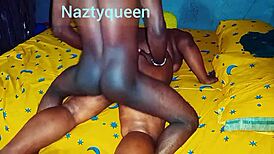 Taking huge dick with bent over joy