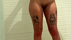 Latina Teen Sucks Cock in Shower, Intense Blowjob Action