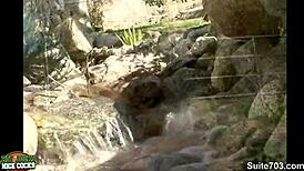 Man, I can’t even talk right, watching these horny gay jocks bang outdoors with such huge cocks!