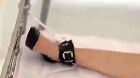 British mature lady Sonia spreads and exposes her huge tits