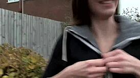 Naughty Brunette Teen 18+ Babe Leyla Pisses Outdoors In Jeans