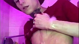 Hot Teen Bent Over for Gay Shower Blowjob and Rimjob