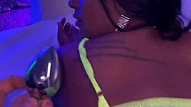 Avery Jane Plays with Her Butt Plug Behind the Scenes in Teasing POV Blowjob Handjob Lingerie Assfucking Anal