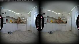 solo chick cindy key masturbates all day in vr setup