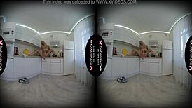 solo chick cindy key masturbates all day in vr setup