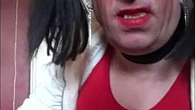 Shy bisexual crossdresser begs for public mouth humiliation