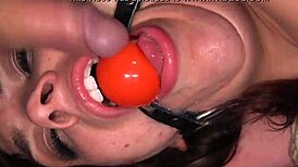 Tied slave undergoes anal training