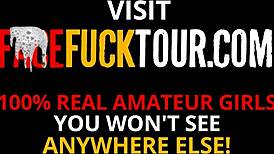 hot girlfriend looks jealous watching me fuck her ebony friends upside down in wild interracial threesome