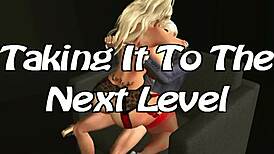 taking it to the next level with big tits babe in this music video