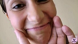 Breasts are cum shot on a beautiful pregnant woman