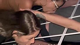 Four Hot Babes Sucking Together