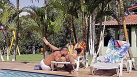 Giovana Bombom Sucks Monster Cock By The Pool!