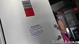 Babe Rides Black Mamba Through Gloryhole With Intense Passion