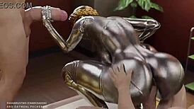 Balerina Slut from Atomic Heart Takes Deep Anal Pounding