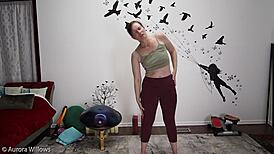 How yoga instructor gets a little bit naughty with her workout routine