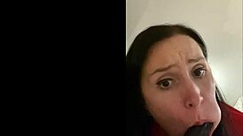 Exclusive homemade solo masturbation with virtual cock sucking