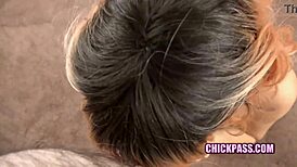 Chickpass - busty beauty ashenn fire swallows a cock in her black dress