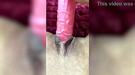 Close Up Masturbation With Big Pink Dildo And Powerful Vibrator Tease