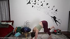 How yoga instructor gets a little bit naughty with her workout routine