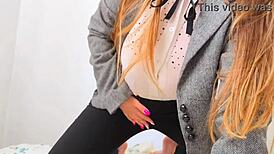 Hot petite stepsister slowly undresses, teasing with her perfect body for a luxury orgasm.