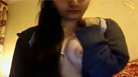 yo, see this hot british asian teen banging hair straighteners and bottle!